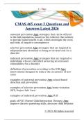 CMAS 465 exam 2 Questions and  Answers Latest 2026 