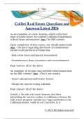 Colibri Real Estate Questions and  Answers Latest 2026