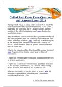 Colibri Real Estate Exam Questions  and Answers Latest 2026 