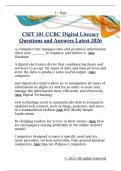 CSIT 101 CCBC Digital Literacy  Questions and Answers Latest 2026