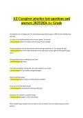 Arizona Caregiver Practice Test &vert; Verified Questions & Correct Detailed Answers &vert; 2025&sol;2026 A&plus; Grade