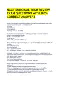 NCCT SURGICAL TECH REVIEW EXAM QUESTIONS WITH 100&percnt; CORRECT ANSWERS 