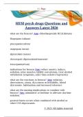 HESI psych drugs Questions and  Answers Latest 2026