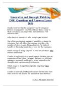 Innovative and Strategic Thinking  D081 Questions and Answers Latest  2026 
