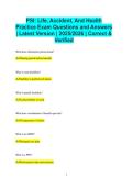 PSI&colon; Life&comma; Accident&comma; And Health Practice Exam Questions and Answers &vert; Latest Version &vert; 2025&sol;2026 &vert; Correct &  Verified