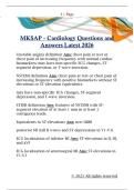 MKSAP - Cardiology Questions and  Answers Latest 2026