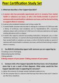 Peer Support Specialist Certification Exam Questions&comma;answers