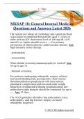 MKSAP 18&colon; General Internal Medicine  Questions and Answers Latest 2026 