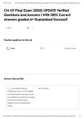 CM 411 Final Exam &lpar;2026&rpar; UPDATE Verified Questions And Answers &vert; With 100&percnt; Correct Answers graded A&plus; Guaranteed Success&excl;&excl;