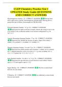 CLEP Chemistry Practice Test 1  UPDATED Study Guide QUESTIONS  AND CORRECT ANSWERS 