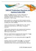MKSAP Nephrology Questions and  Answers Latest 2026 
