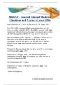 MKSAP - General Internal Medicine  Questions and Answers Latest 2026