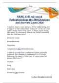 NRSG 6300 Advanced  Pathophysiology 401-500 Questions  and Answers Latest 2026 
