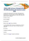 NRSG 6300 Advance Pathophysiology  501-600 Questions and Answers Latest  2026