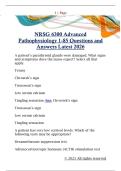 NRSG 6300 Advanced  Pathophysiology 1-85 Questions and  Answers Latest 2026 