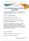 Psych HESI Questions and Answers  Latest 2026 