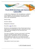 Psych HESI Questions and Answers  Latest 2026 