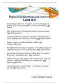 Psych HESI Questions and Answers  Latest 2026
