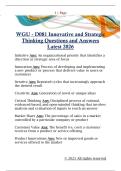WGU - D081 Innovative and Strategic  Thinking Questions and Answers  Latest 2026