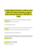 Certified Digital Marketing Certificate Exam &lpar;DMI&sol;AMA&rpar; &vert; Verified Practice Questions & Correct Detailed Answers &vert; 2025&sol;2026 A&plus; Grade