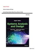 Solution Manual -  Systems Analysis and Design 8th Edition by Alan Dennis &vert; All Chapters&period;
