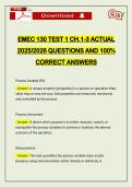 EMEC 130 TEST 1 CH&period;1-3 ACTUAL 2026 QUESTIONS AND 100&percnt; CORRECT ANSWERS