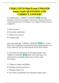 CMKG CPCM Mini Exams UPDATED  Study Guide QUESTIONS AND  CORRECT ANSWERS 