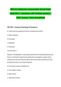 HESI A2 Admission Assessment Actual Exam 2026&sol;2027 &vert; Questions with Verified Answers &vert; 100&percnt; Correct &vert; Pass Guaranteed