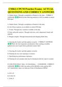 CMKG CPCM Practice Exams  ACTUAL  QUESTIONS AND CORRECT ANSWERS 