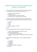 NURS 5434 Family 3 Final Exam Questions with Answers A&plus; Guaranteed