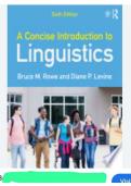 Test Bank for A Concise Introduction to Linguistics 6th Edition by Bruce M&period; Rowe and Diane P&period; Levine