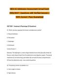 HESI A2 Admission Assessment Actual Exam 2026&sol;2027 &vert; Questions with Verified Answers &vert; 100&percnt; Correct &vert; Pass Guaranteed