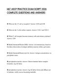MLT ASCP PRACTICE EXAM SCRIPT 2026 COMPLETE QUESTIONS AND ANSWERS