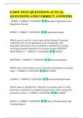 EAWS TEST QUESTIONS ACTUAL  QUESTIONS AND CORRECT ANSWERS