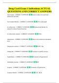 Drug Card Exam 1 Indications ACTUAL  QUESTIONS AND CORRECT ANSWERS