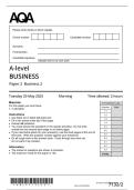 AQA A LEVEL BUSINESS PAPER 2 QP MAY JUNE 2025