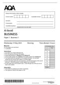 AQA A LEVEL BUSINESS PAPER 1 QP MAY JUNE 2025