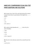 MMSC490 COMPREHENSIVE EXAM 2026 TEST PAPER QUESTIONS AND SOLUTIONS