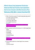 Alberta Heavy Duty Equipment Technician  Advanced Red Seal Practice Exam Questions  And Correct Answers &lpar;Verified Answers&rpar; Plus  Rationales 2026 Q&A &vert; Instant Download Pdf
