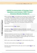 ASBOG Fundamentals of Geology Exam  Questions and Answers &lpar;100&percnt; Correct  Answers&rpar; Already Graded A&plus;