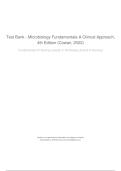 Test Bank - Microbiology Fundamentals-A Clinical Approach&comma; 4th Edition &lpar;Cowan&comma; 2022