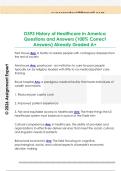 D393 History of Healthcare in America  Questions and Answers &lpar;100&percnt; Correct  Answers&rpar; Already Graded A&plus; 
