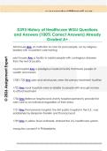 D393 History of Healthcare WGU Questions  and Answers &lpar;100&percnt; Correct Answers&rpar; Already  Graded A&plus;