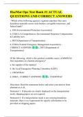 HazMat Ops Test Bank &num;1 ACTUAL  QUESTIONS AND CORRECT ANSWERS -
