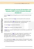 MED2107 smooth muscle &lpar;3&rpar; Questions and  Answers &lpar;100&percnt; Correct Answers&rpar; Already  Graded A&plus; 