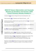MED2107 blood&comma; inflammation and rheumatic  diseases &lpar;2&rpar; Questions and Answers &lpar;100&percnt;  Correct Answers&rpar; Already Graded A&plus; 