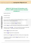 MED2107 CNS drugs &lpar;5&rpar; Questions and  Answers &lpar;100&percnt; Correct Answers&rpar; Already  Graded A&plus;