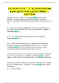 HAZMAT GOJET 12&sol;14 UPDATED Study  Guide QUESTIONS AND CORRECT  ANSWERS 