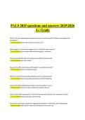 PALS 2025&sol;2026 Exam &vert; Verified Practice Questions & Correct Detailed Answers &vert; A&plus; Grade