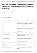 HBX Core Final EXAM &lpar;updated 2026&rpar; Questions & Answers &vert; Latest Already Graded A&plus; UPDATE 2025&vert;2026